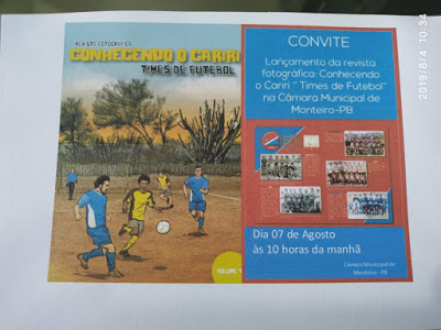 Câmara Municipal de Monteiro recebe lançamento da revista fotográfica CONHECENDO O CARIRI- TIMES DE FUTEBOL
